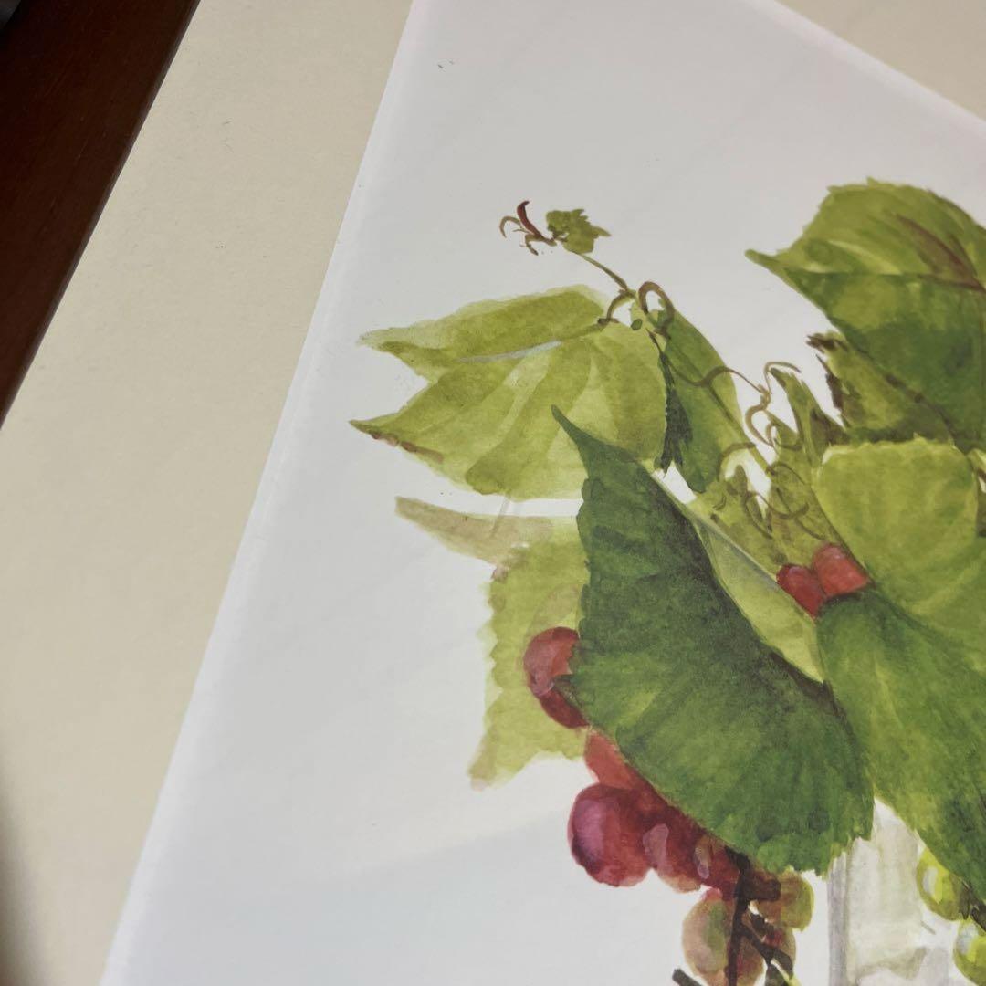アート　絵画　橋本不二子　美術品　額　46×58cm 水彩画　植物画　縁起物