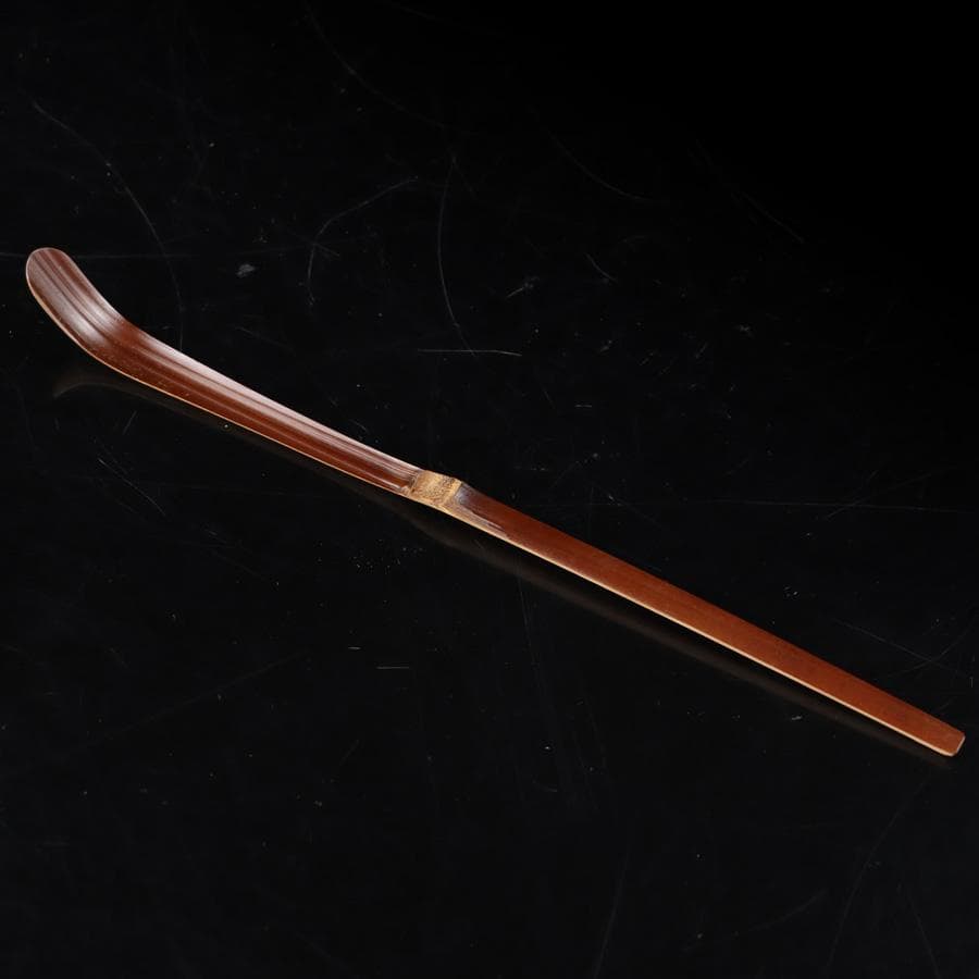 Y2916-3 茶道具 建仁寺 宗陵作 竹田益州茶杓 共箱　　＃3