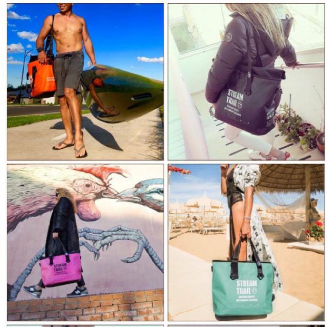 ブラック　クールなトートバッグ　ビジネス/タウンユース