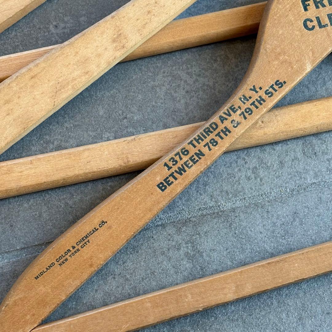 ビンテージ ウッド ハンガー 木製 アメリカ アンティーク