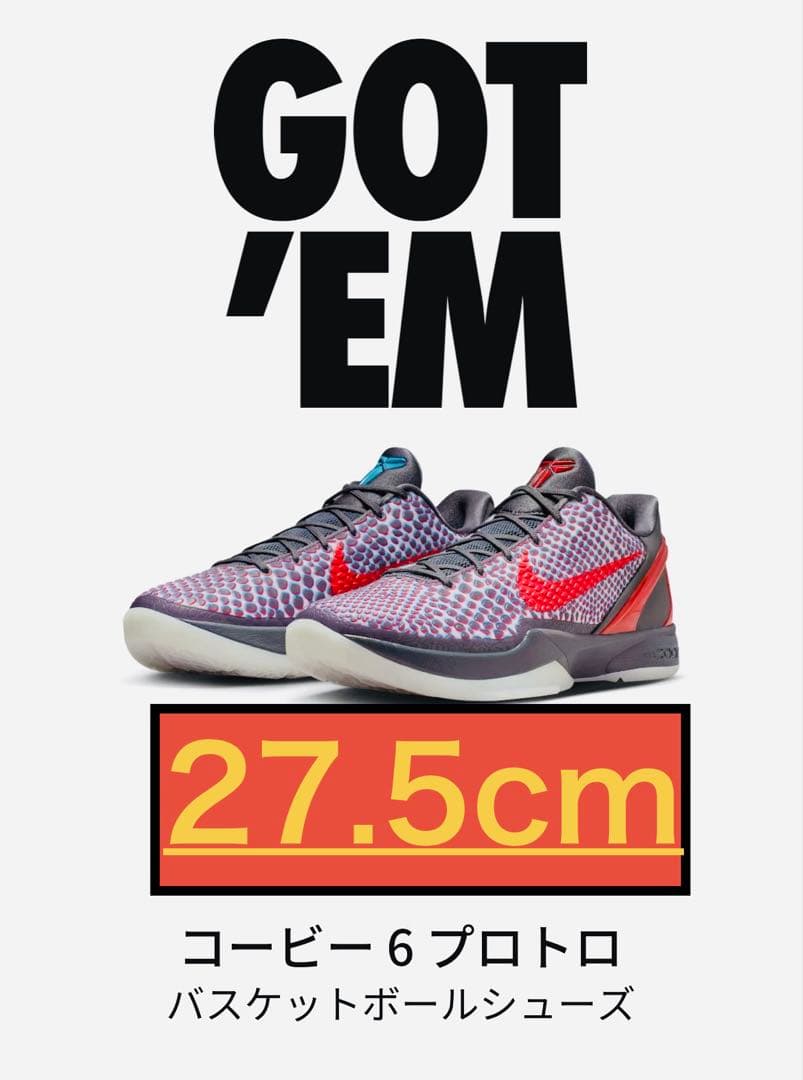 コービー6 プロトロ 3D 27.5cm Nike Kobe6 Protro