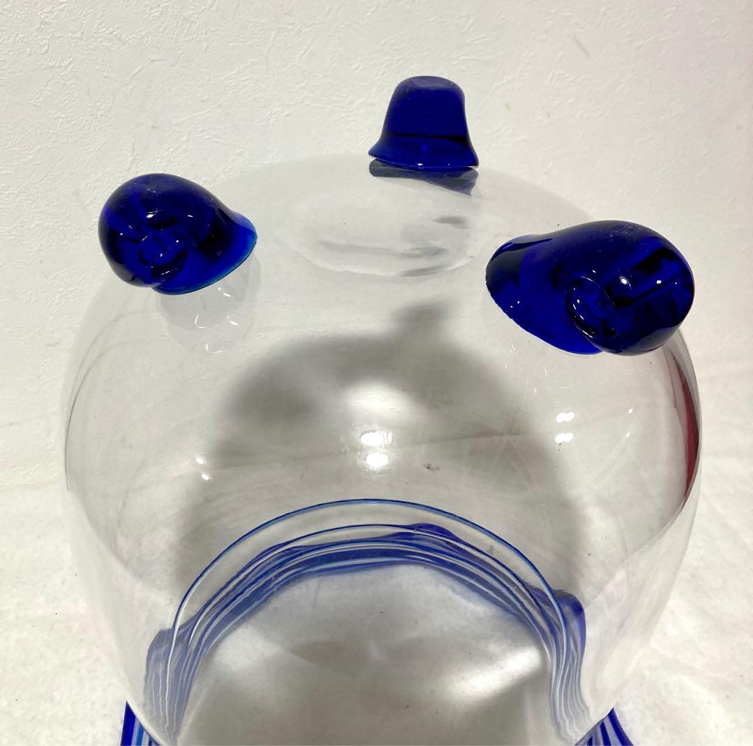 昭和 金魚鉢 アンティーク レトロ 猫脚硝子 大サイズ 珍品