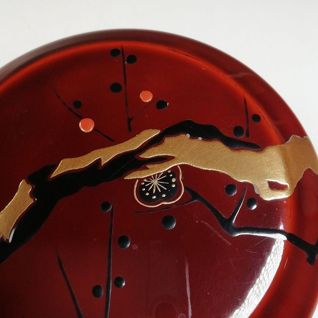 Ｗ７９　棗　『紅梅』『雪吹棗』『田中一康 作』　共箱　茶道具