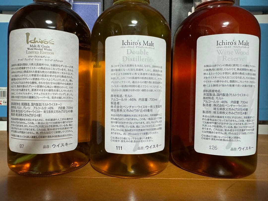Ichiro's Malt 3本セット ウイスキー