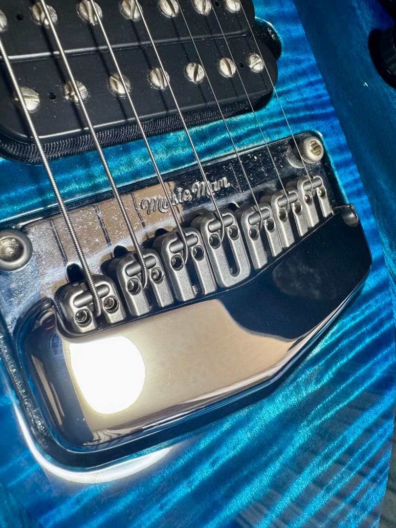 ギター EARNIE BALL MUSICMAN MAJESTY 7 BLUE HONU