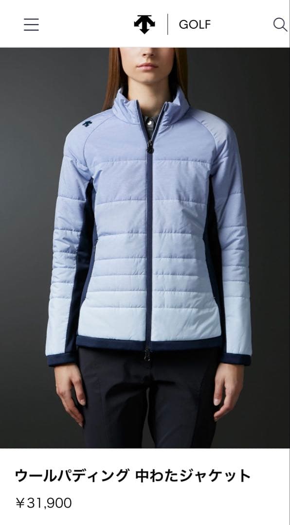 DESCENTE golfウールパディング中わたジャケットmotion3Dダウン