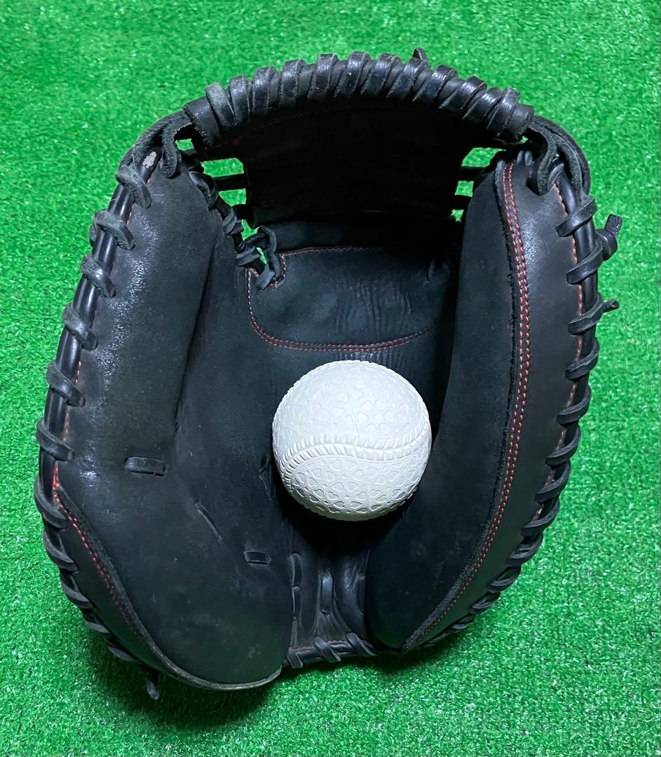 軟式野球 左投 キャッチャーミット ミズノ MIZUNO 捕手 大人 黒