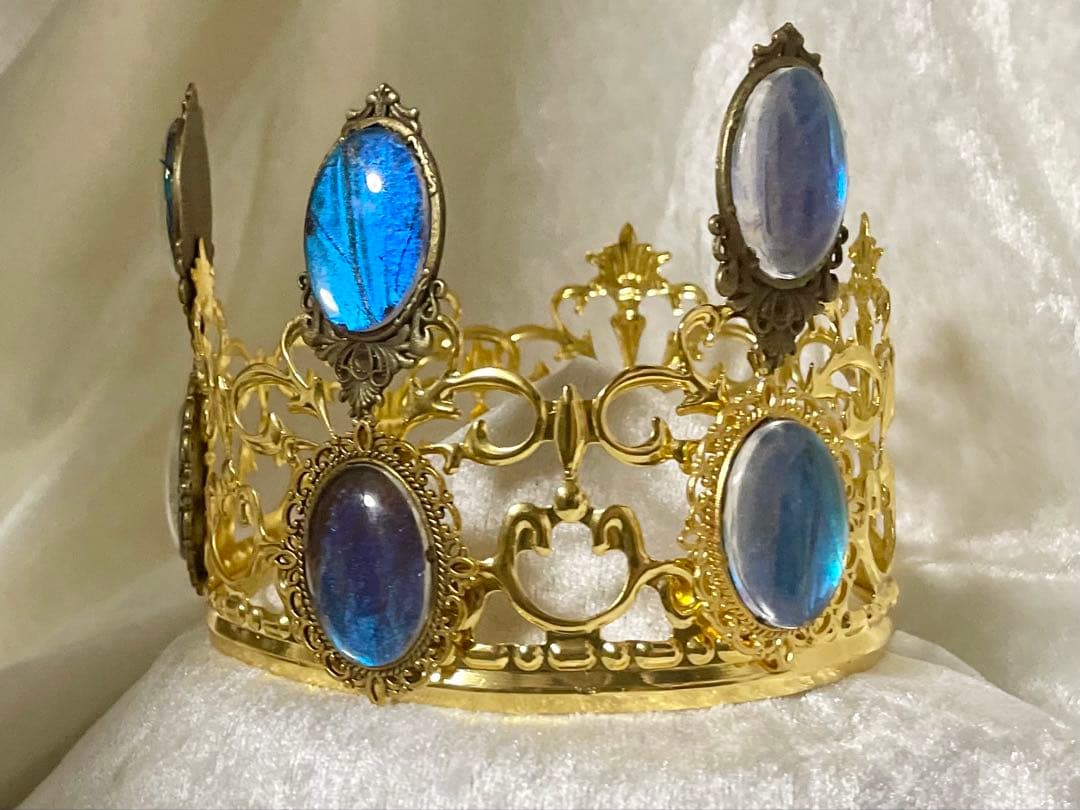 モルフォ蝶 クラウン ティアラ 王冠 アンティーク ヴィンテージ 調