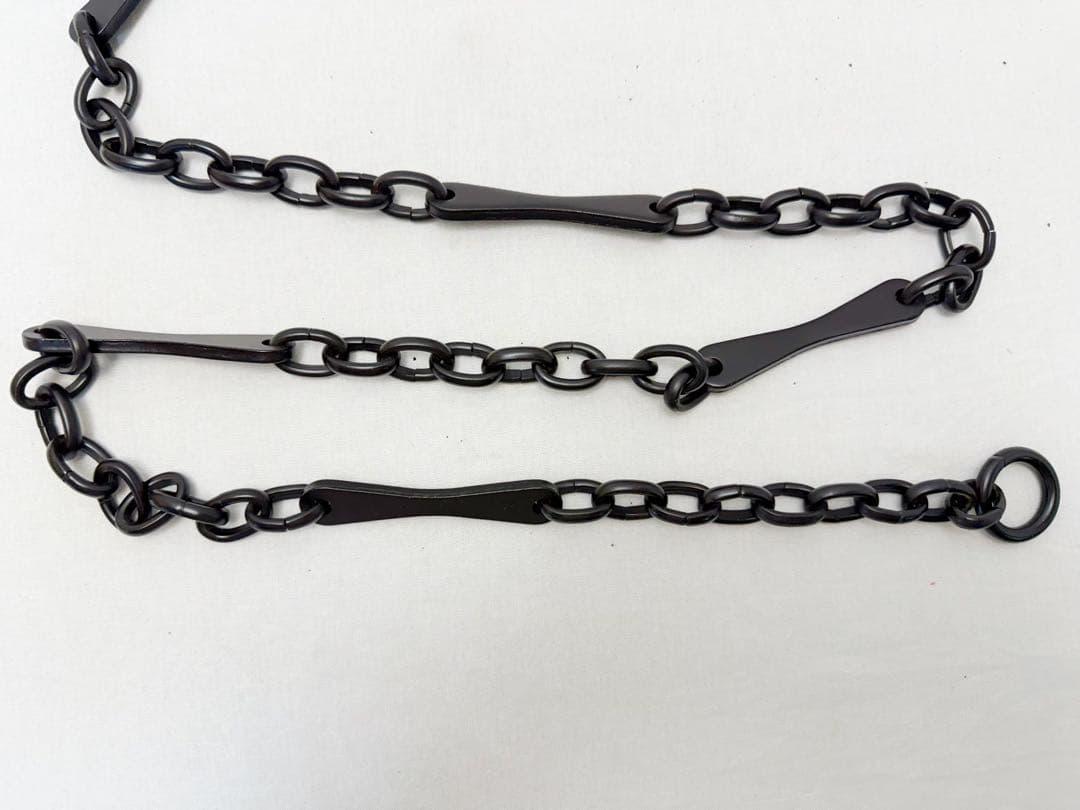 未使用 二代金工師 木村清五郎作 さび色 釚鎖弦道具 釜環鎖 弦 共箱