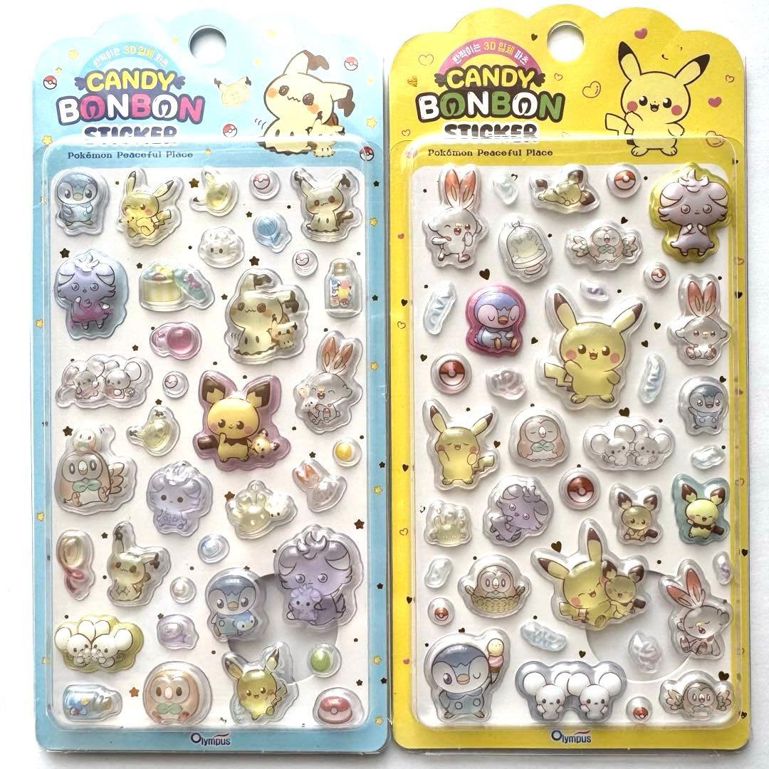 【韓国限定】ポケピース 3D立体シール 140枚 新品未開封 ポケモン