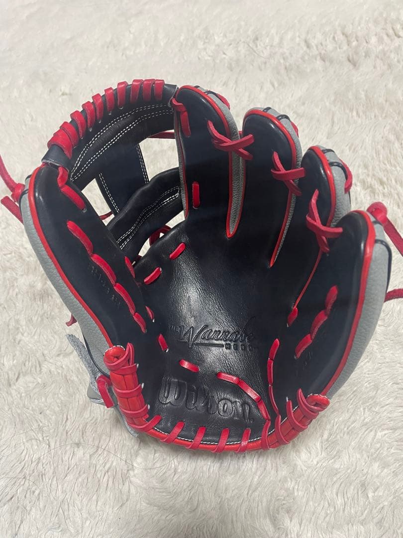 Wilson 軟式グローブ グレー/レッド