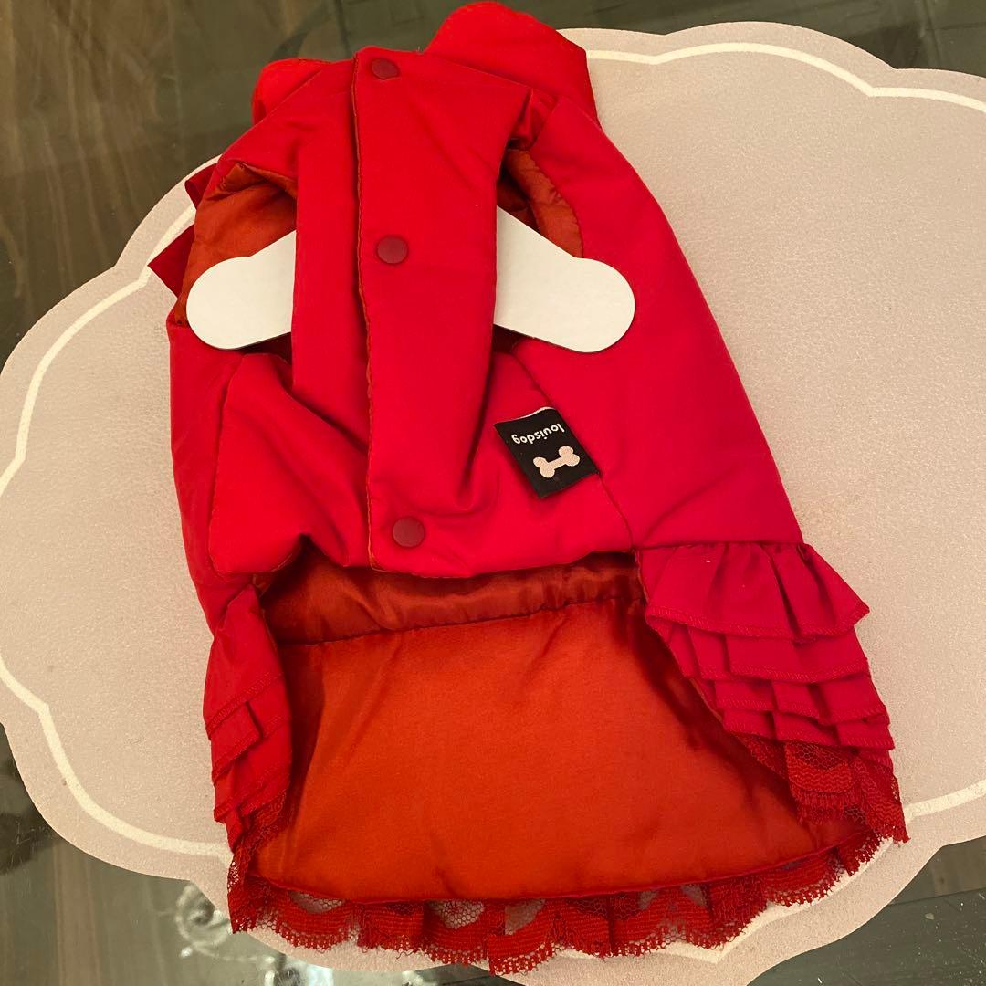 タイムセール❣️新品❤︎ルイスドッグlouisdog❤︎ フリルダウンコートビジュー付