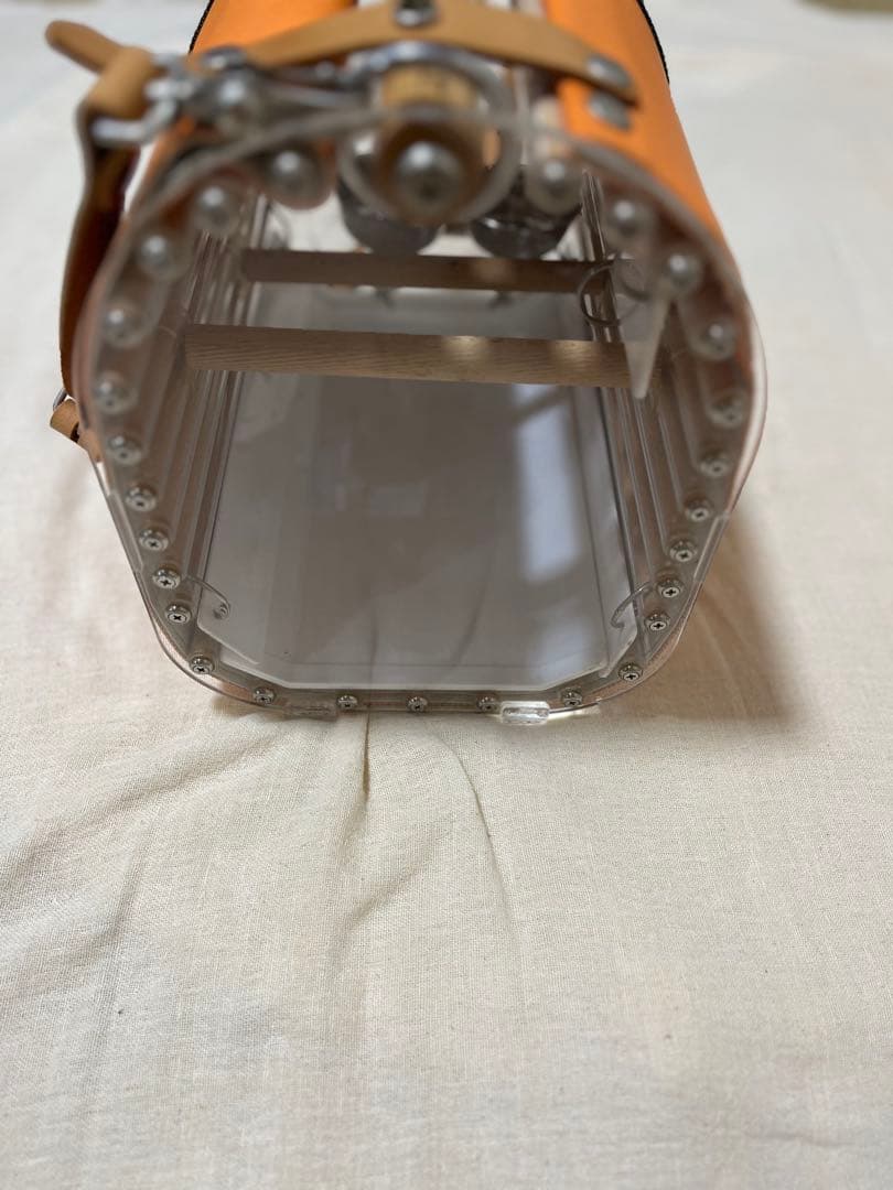 LITTLE BUDDY クリア中型インコ用　オレンジ×グリーン