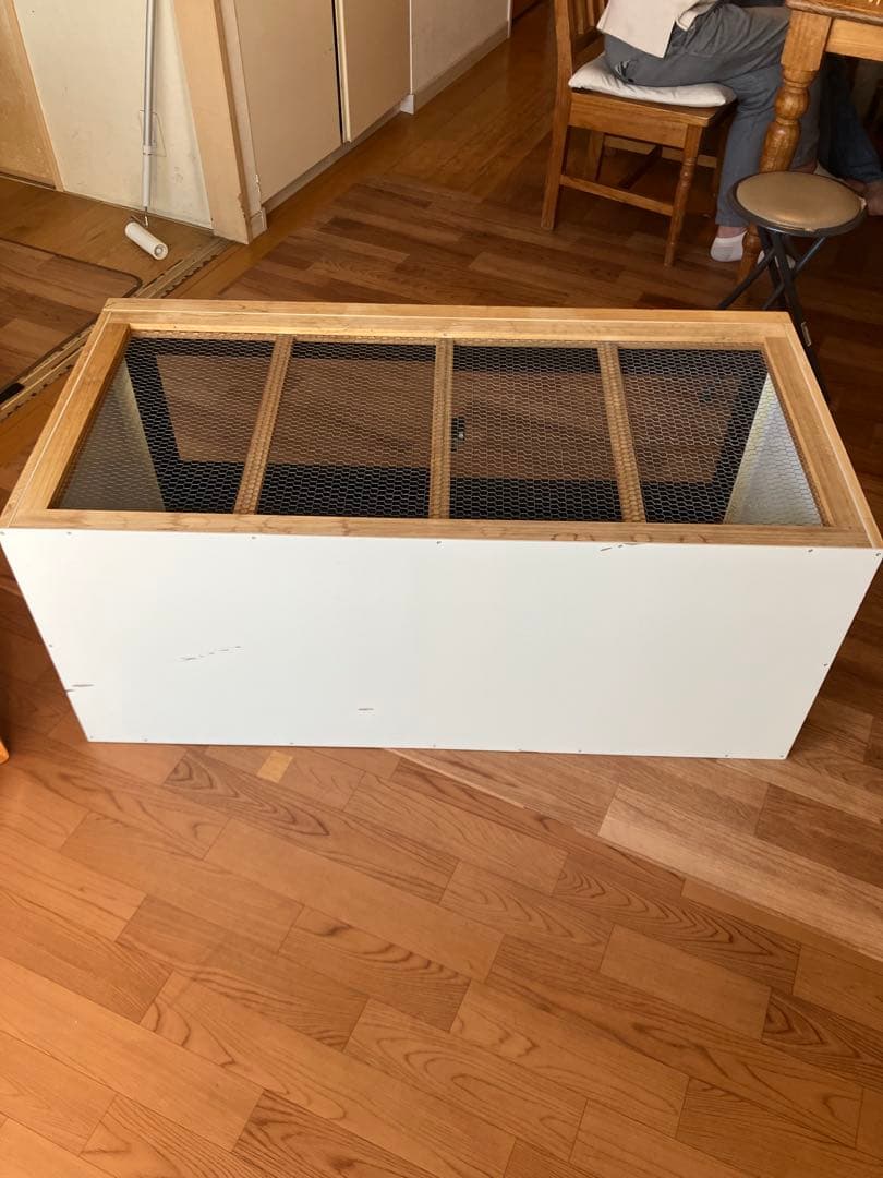 Ｆ＆K爬虫類アルミサッシ木製ケージ 外寸w1200×D600×H500