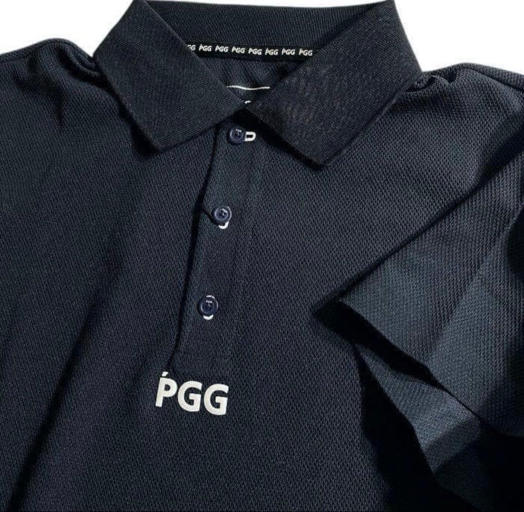 【新品未使用】パーリーゲイツ PGG 半袖ポロシャツ ネイビー