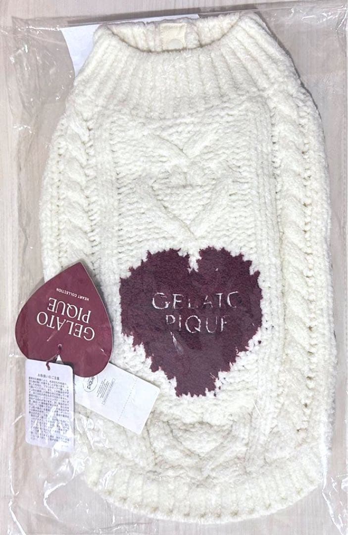 ジェラートピケ ハートアランハイネックプルオーバー L