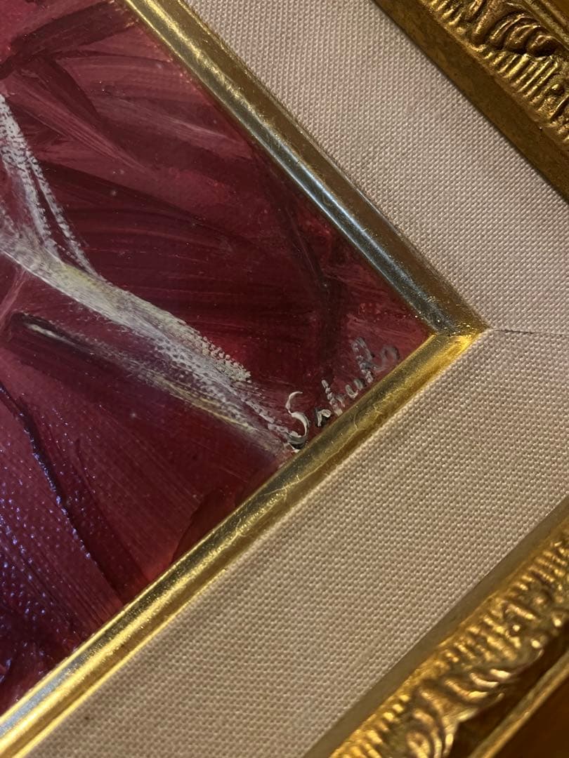 真作 巨匠 斉藤三郎 「少女エレナ」 油彩画 裏書あり