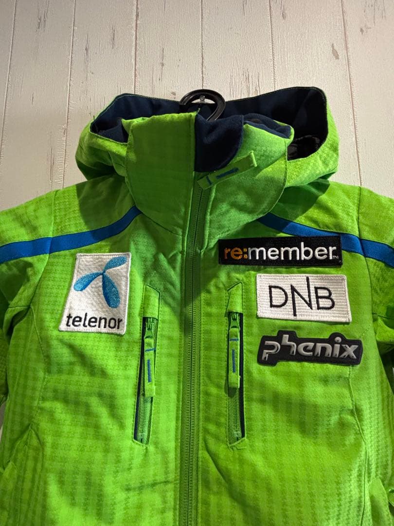 子ども用スキーウェア 緑色/青色 phenix