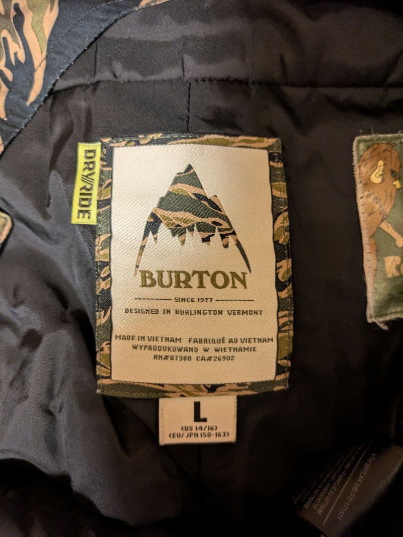 Burton 子ども用 スノーボードウェア　上下　　150〜160　L XL