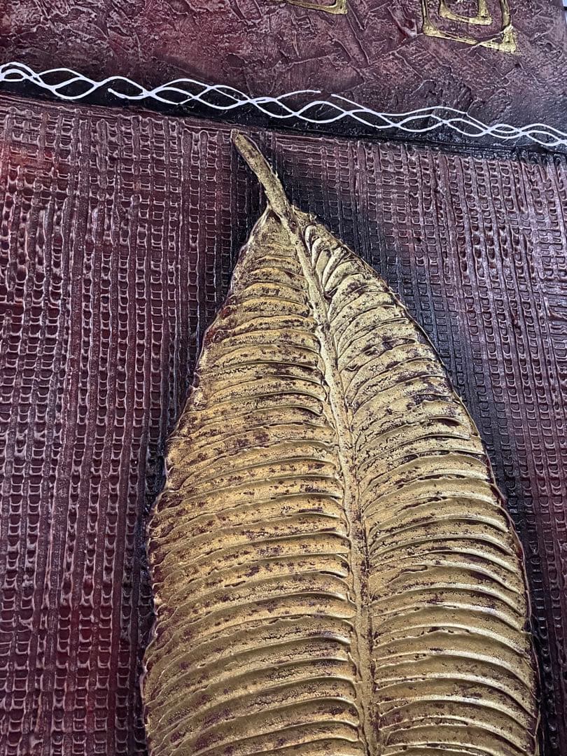 インテリア　大きな　バリ　タイ　オリエンタル　雑貨　アート　絵　ペイント　アジア