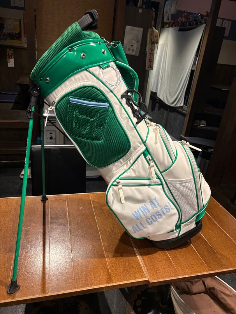 まる　希少　WAAC キャディバック　ホワイト/グリーン