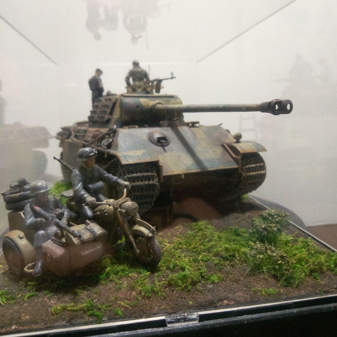 大蛇丸　パンター戦車 1/35　ジオラマ完成品　キングタイガー完成品