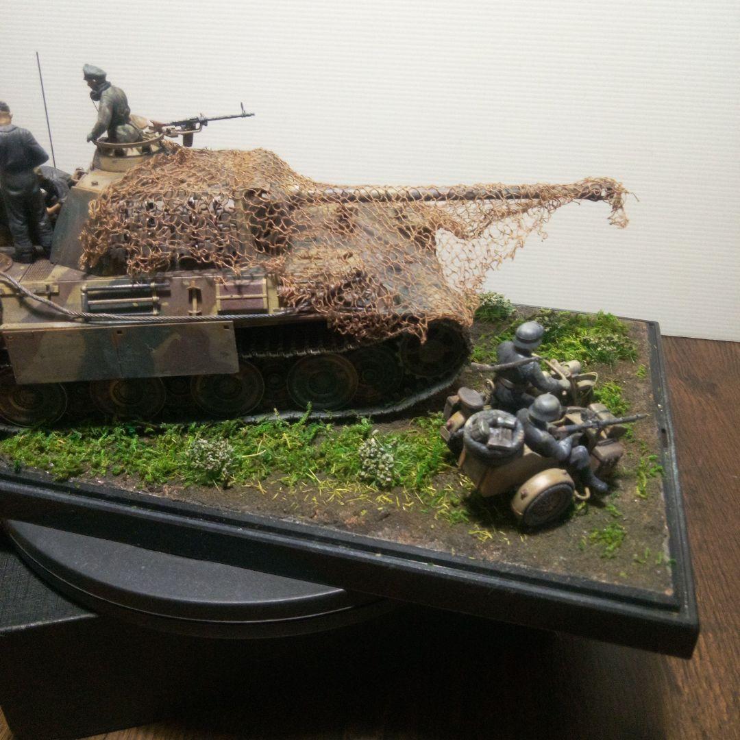 大蛇丸　パンター戦車 1/35　ジオラマ完成品　キングタイガー完成品