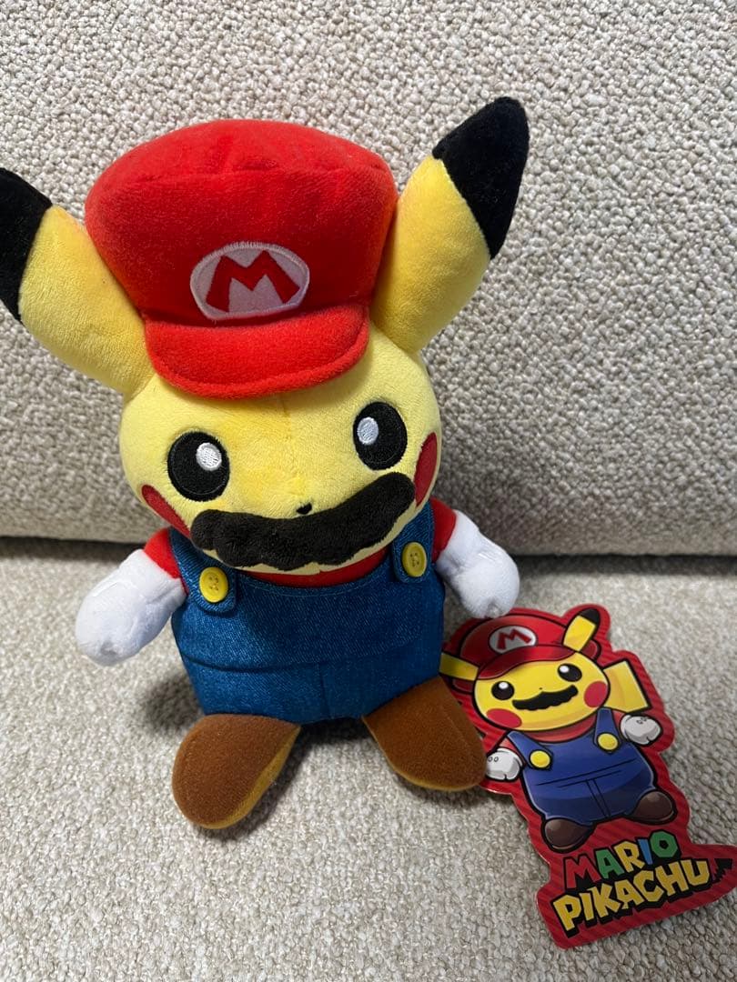 マリオピカチュウ　ぬいぐるみ　タグ付き