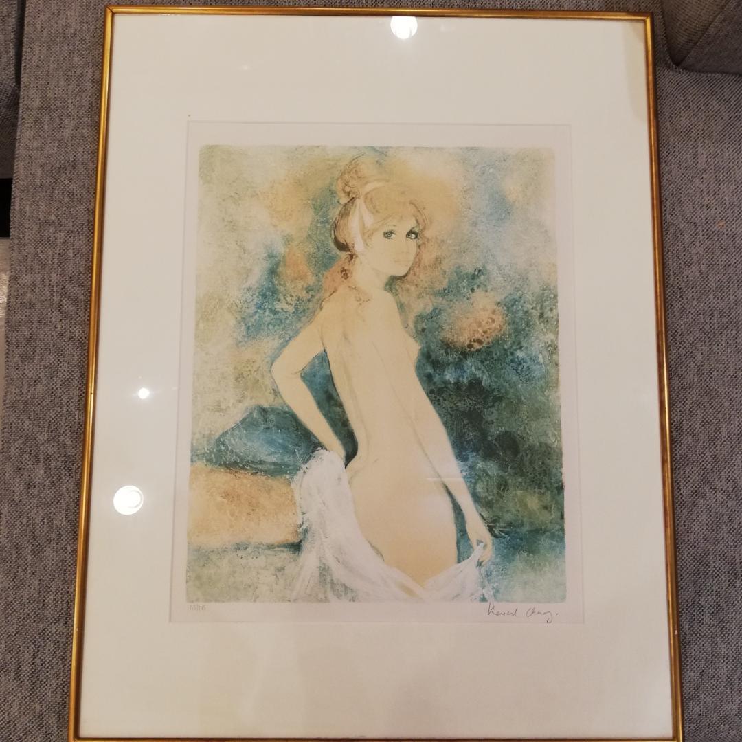美品♠ベルナール・シャロワ　リトグラフ　裸婦　サイン入り