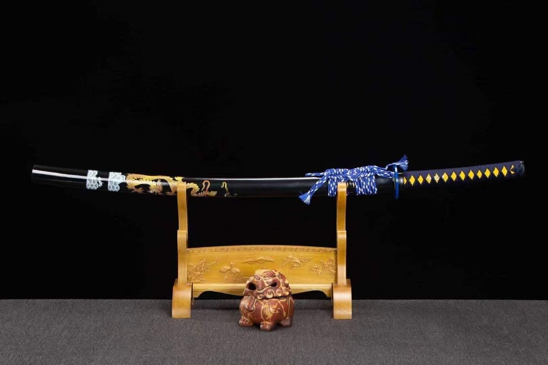 越前武士刀-高性能マンガン鋼（焼藍）武具　刀装具　日本刀　模造刀 居合刀