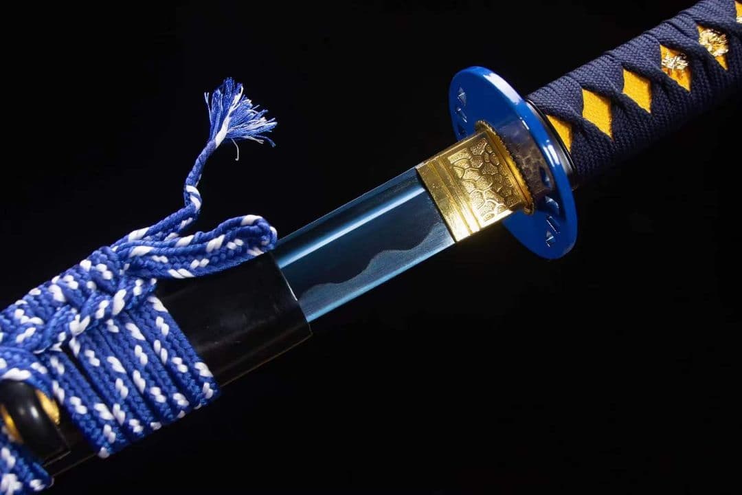 越前武士刀-高性能マンガン鋼（焼藍）武具　刀装具　日本刀　模造刀 居合刀