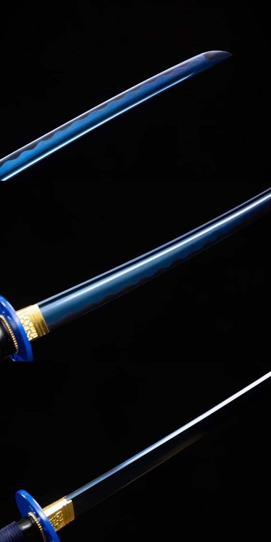 越前武士刀-高性能マンガン鋼（焼藍）武具　刀装具　日本刀　模造刀 居合刀