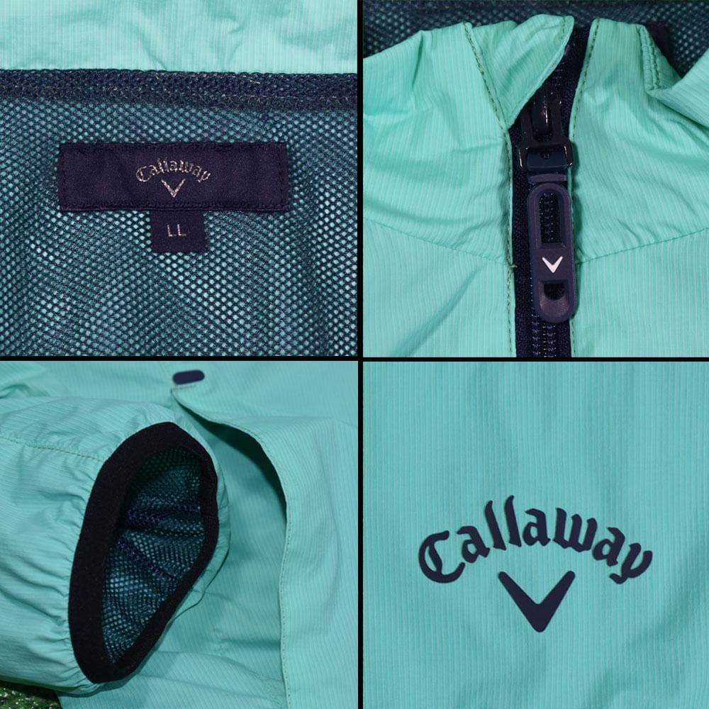 Callaway/キャロウェイ ゴルフ 防風ジャケット【グリーン/LL】美品！