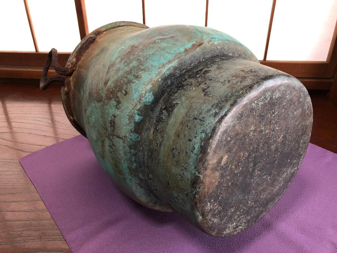 【 青銅陣釜 戦陣釜 】 傳今川義元公之炊飯釜　戦国時代　旧家所蔵
