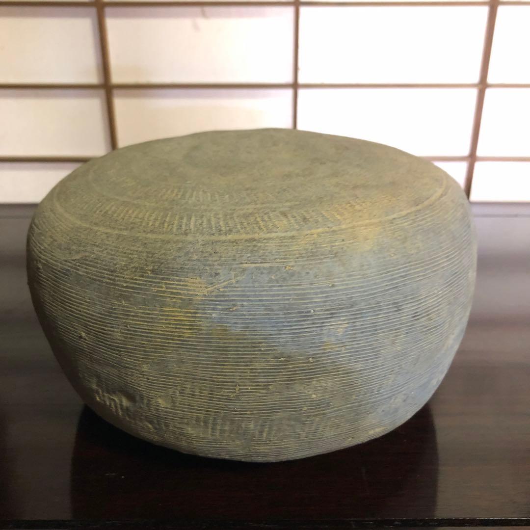 蔵の中にあった須恵器扁壺木箱付き