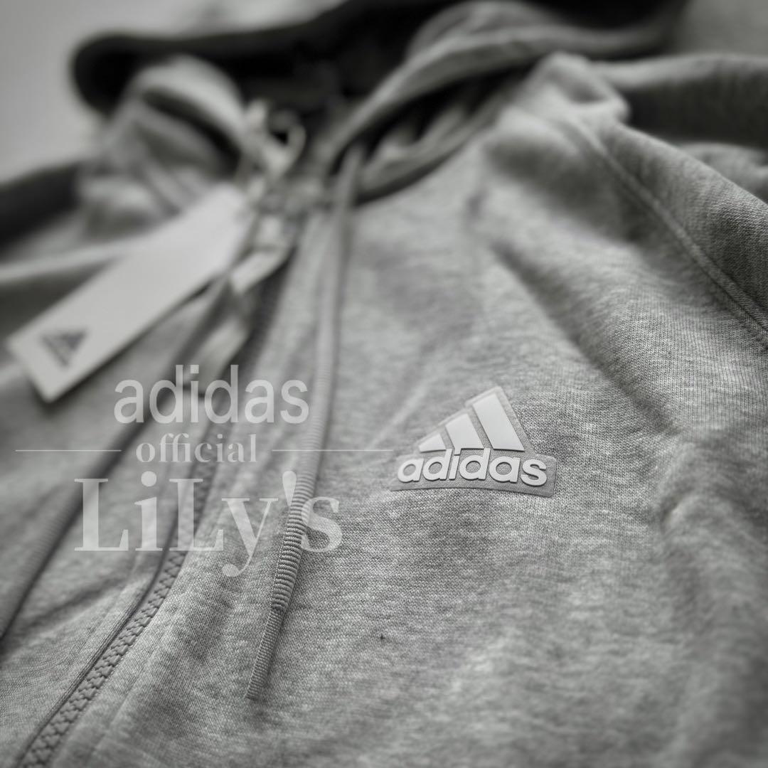 新品　adidas上下セット　グレー　Ｌ　THREE STRIPES アディダス