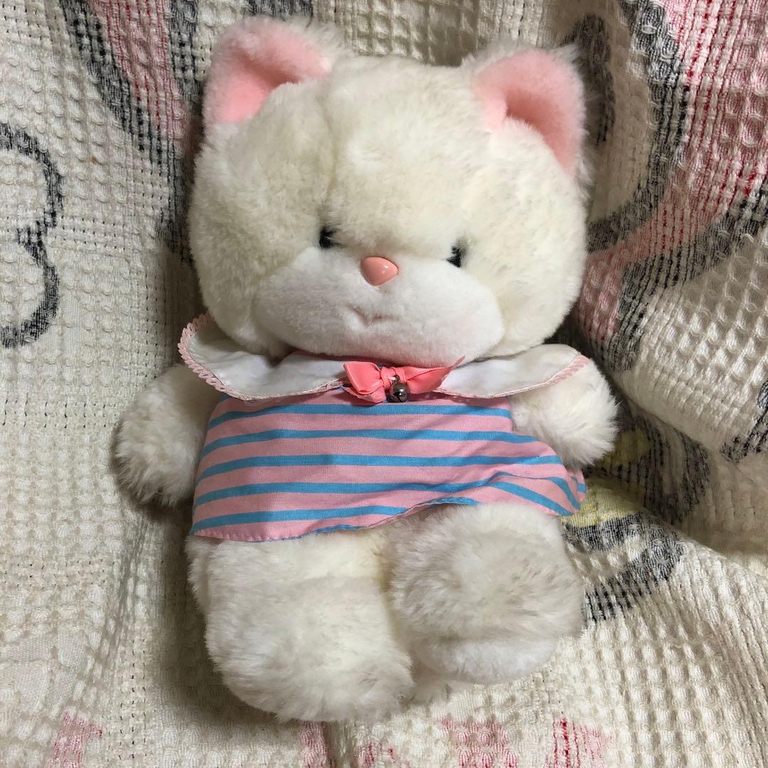 吉徳　クリーミー　昭和レトロ　初期タグ　当時の物　ウサギ＆ネコ　ぬいぐるみ　中古