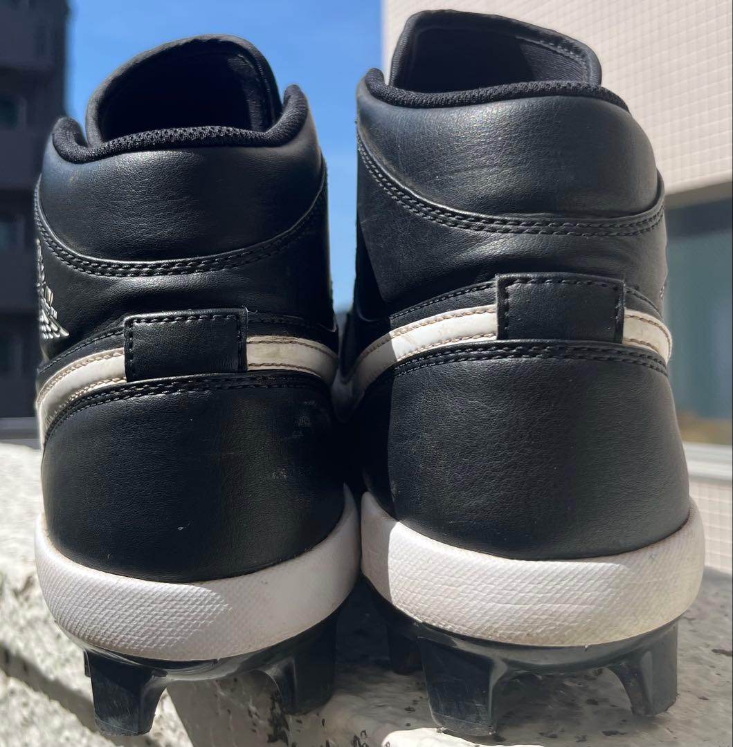 【日本未発売】Nike エアジョーダン1 スパイクシューズ ブラック【27cm】
