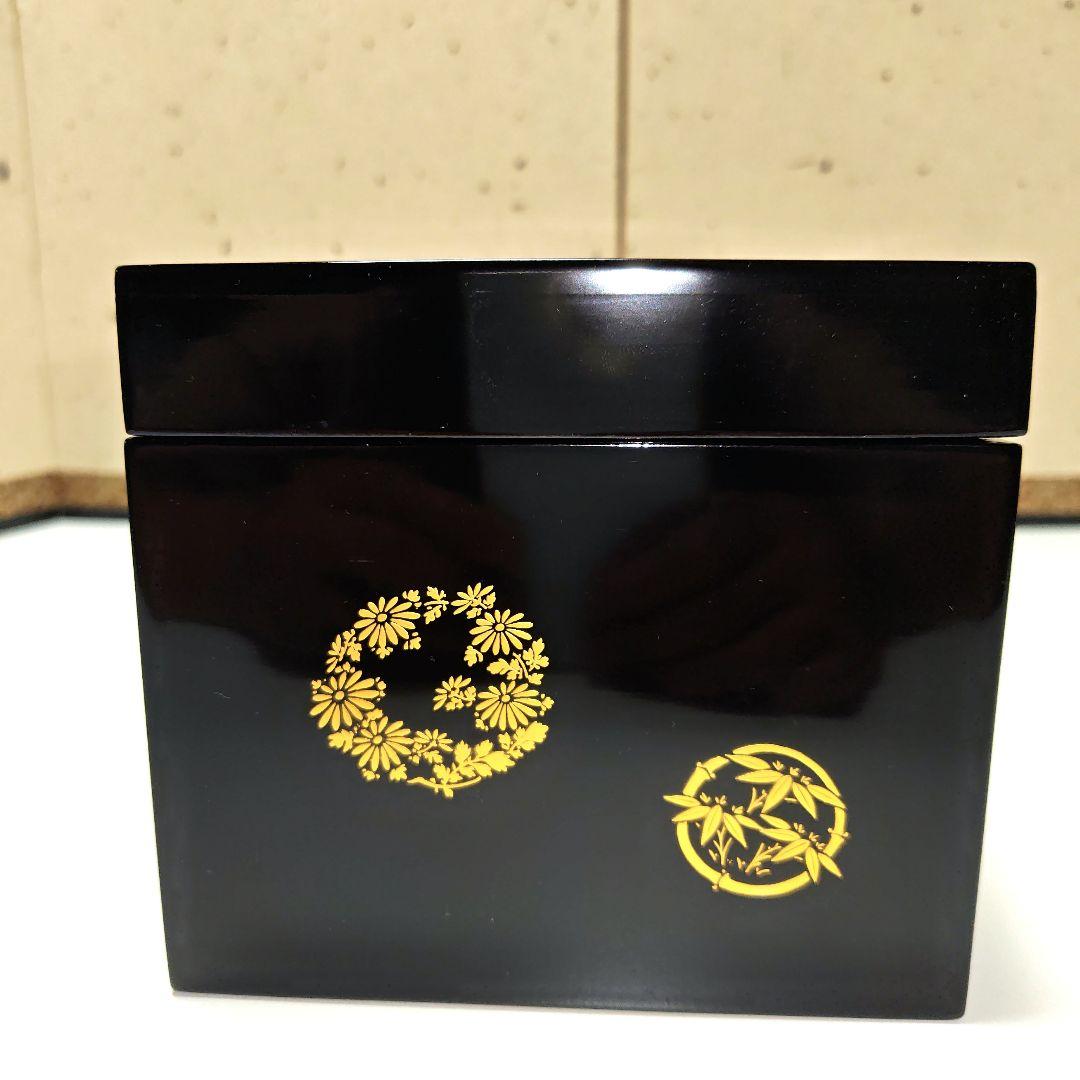 新春セール!　茶道具　真塗花丸紋蒔絵茶箱