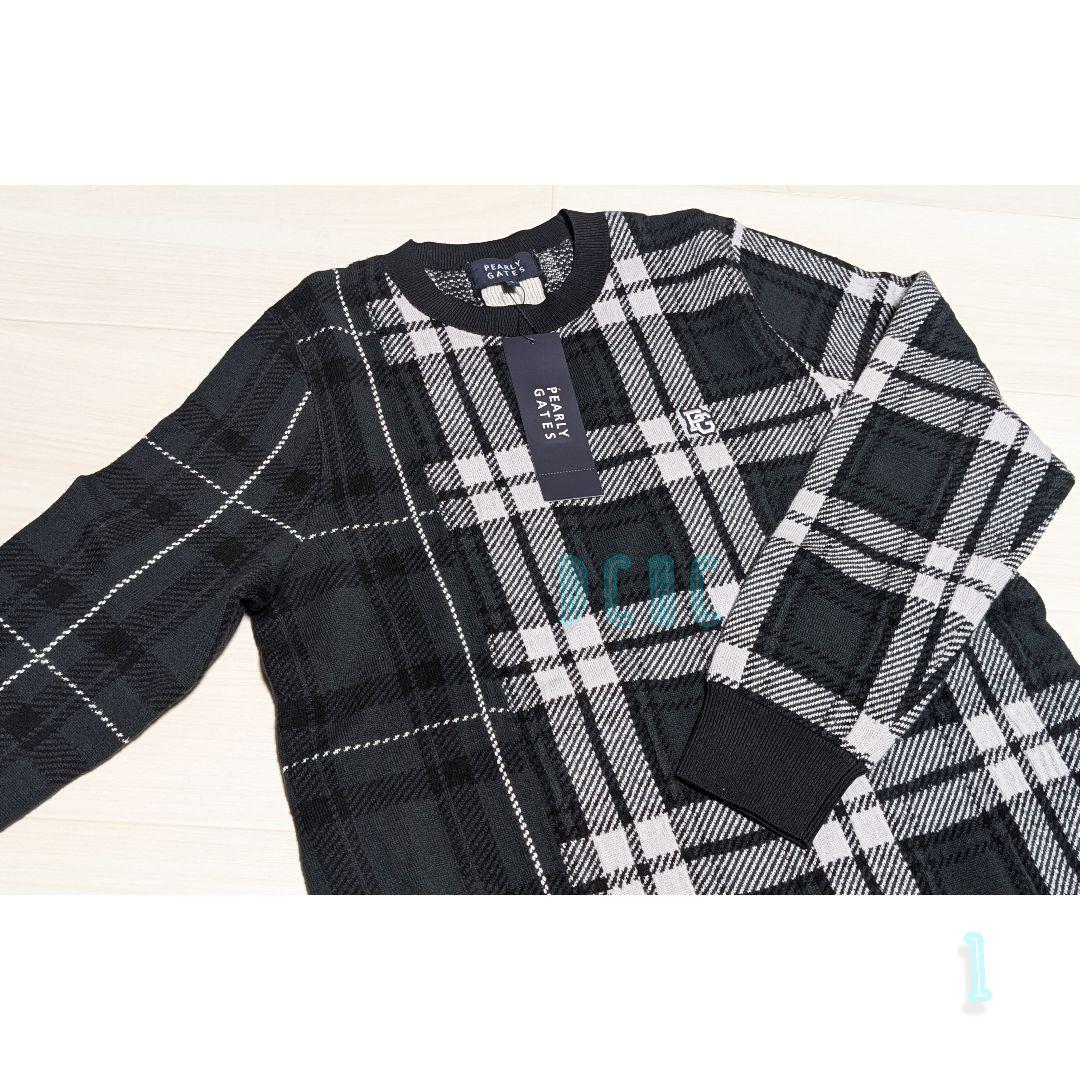 新品【サイズ1】【モノトーン】パーリーゲイツ ニットワンピース ゴルフ