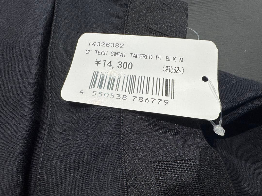 【新品未使用】M テック スウェット テーパードパンツ ブラック