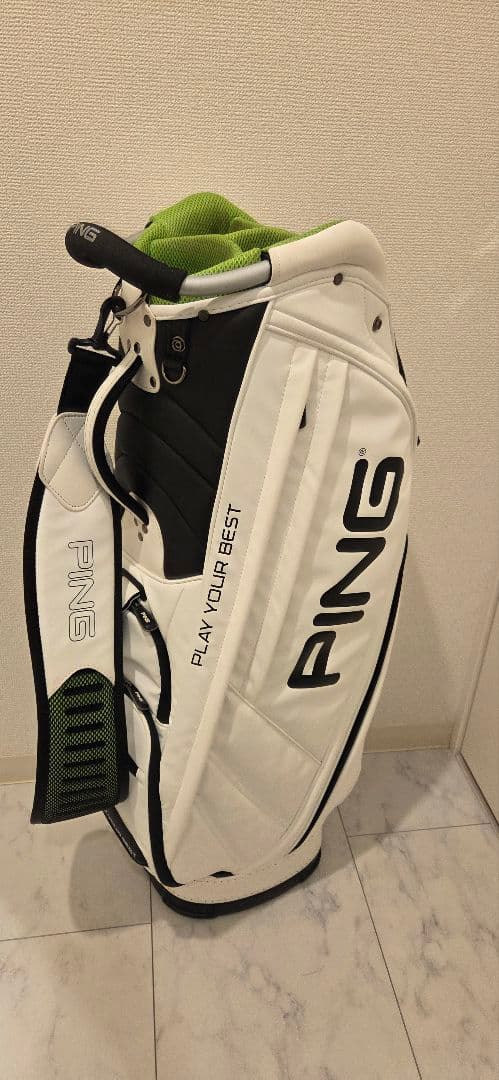 PING キャディバッグ ホワイト・グリーン　CB-P191