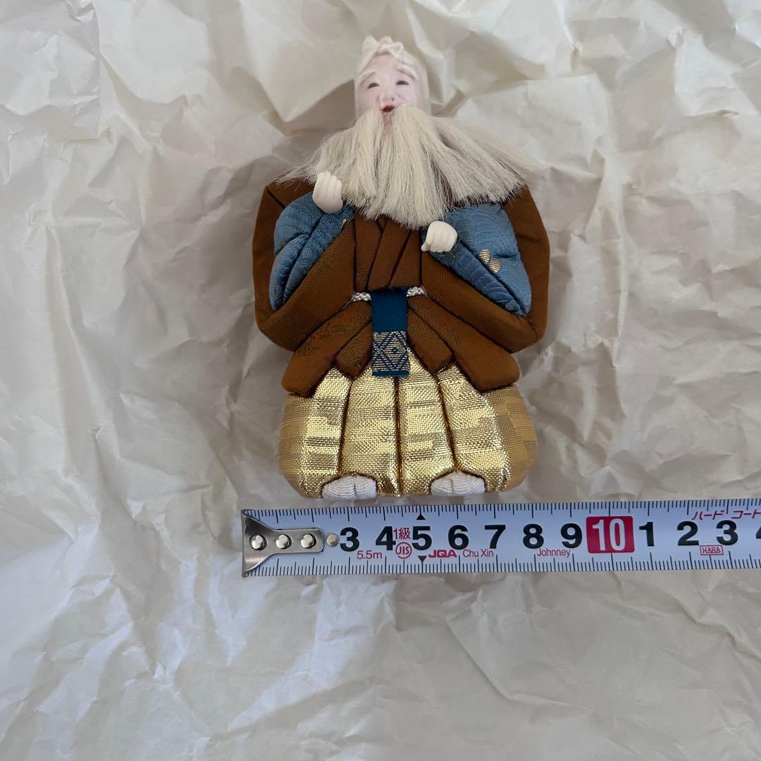 高級人形　伝統工芸品　芳俊作 共白髪 高砂人形