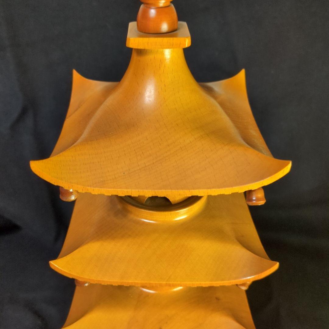 木製 五重塔 宮島細工 高さ約60cm