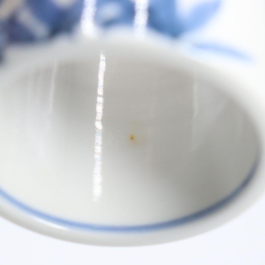 西村徳泉造 染付竹ノ絵蓋置 共箱共布 茶道具　AT110　1F28