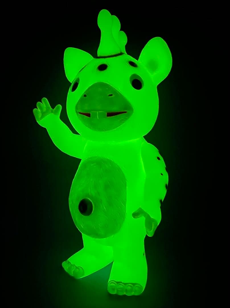 イヌクマ★快獣ブースカ★ジャイアントサイズ【蓄光タイプ】未使用新品★サイン色紙付