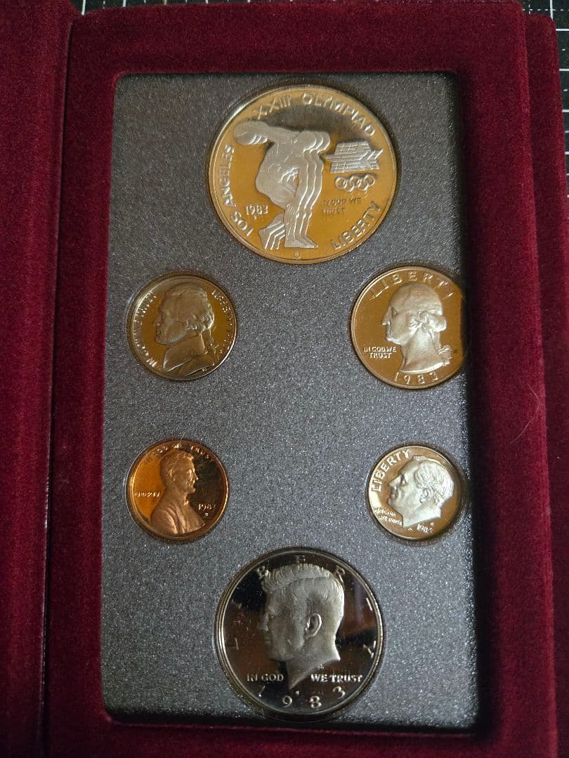 1986年 アメリカ合衆国 硬貨セット ロサンゼルス オリンピック 銀貨