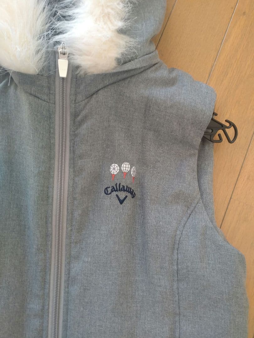 キャロウェイ　フード脱着可付　中綿入　ワンピース　М　グレー