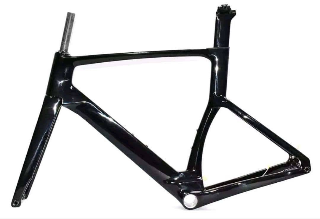 新品ロードバイクカーボンフレームセット ブラック52サイズ