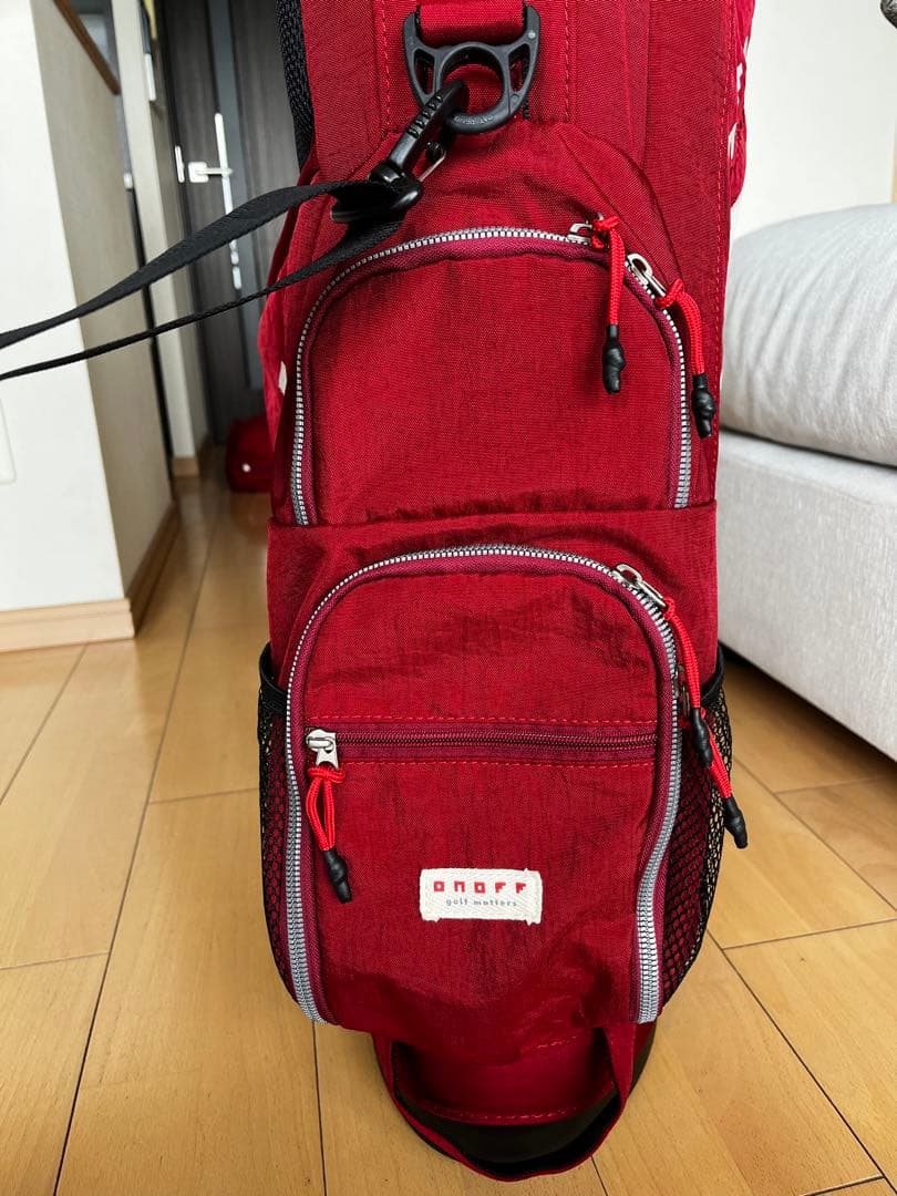 専用　新品同様！極美品！オノフONOFF スタンドキャディバッグ レッド